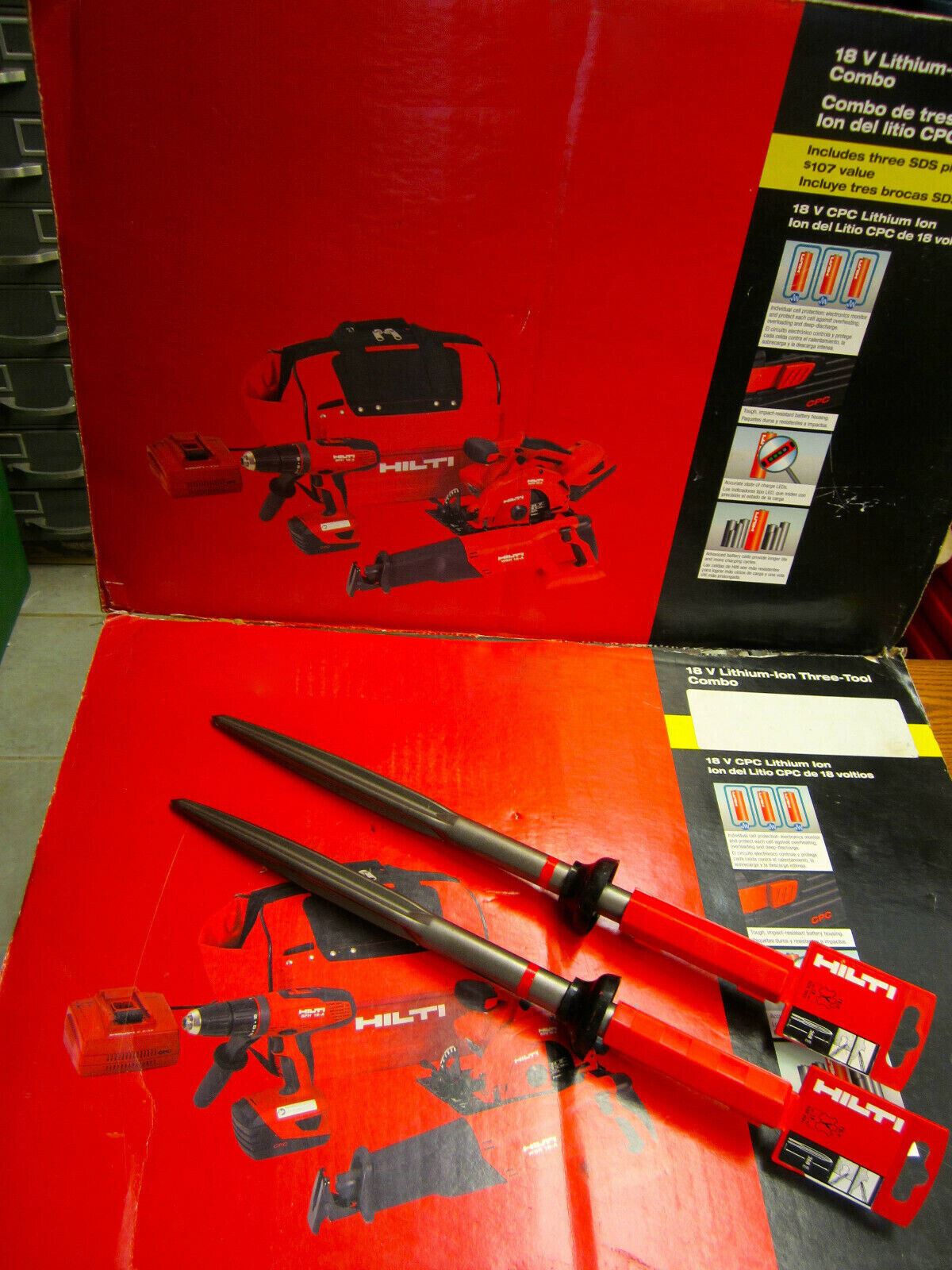 (2) HILTI TE-YP SM 14" POINTED CHISEL,FREE HAT