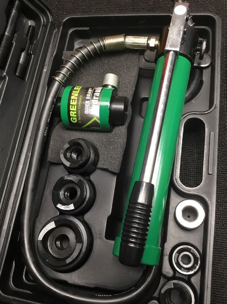 GREENLEE STYLE HYDRAULIC PUMP SET, NEW, KNOCKOUT SET,