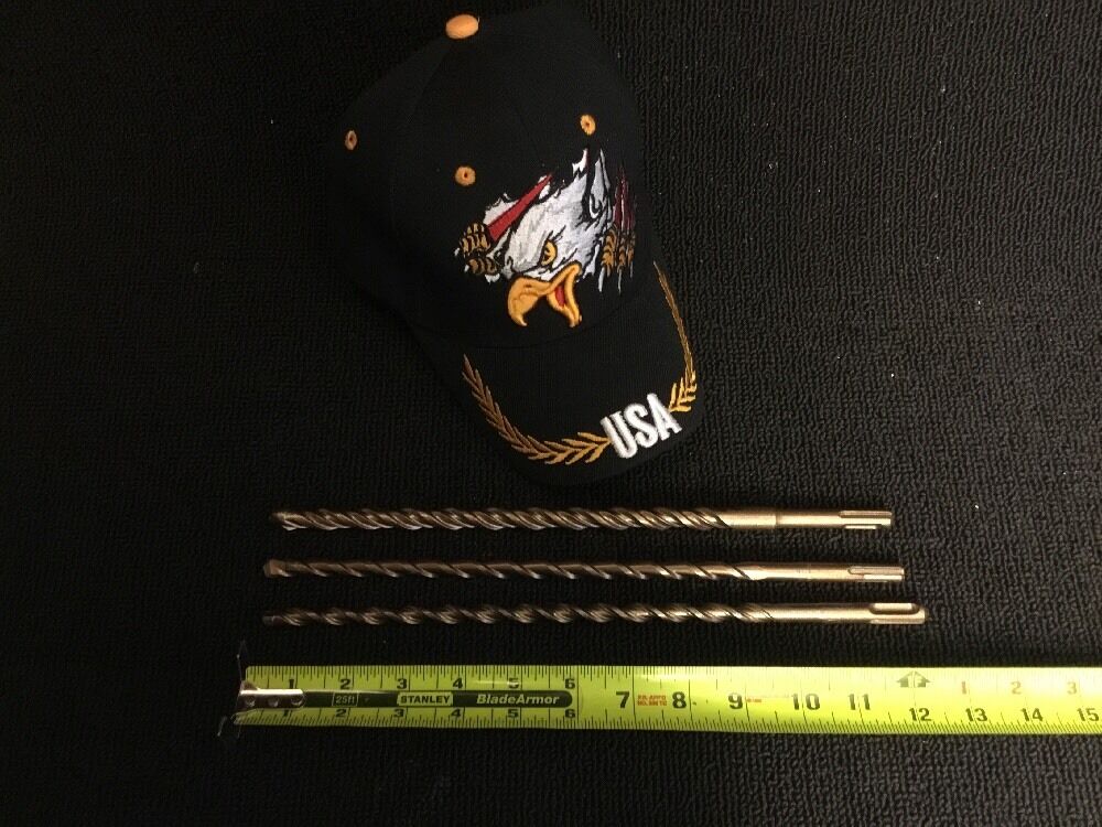 HILTI - DEWALT SET OF BITS SDS PLUS 1/4", 3/8", PREOWNED, FREE HAT