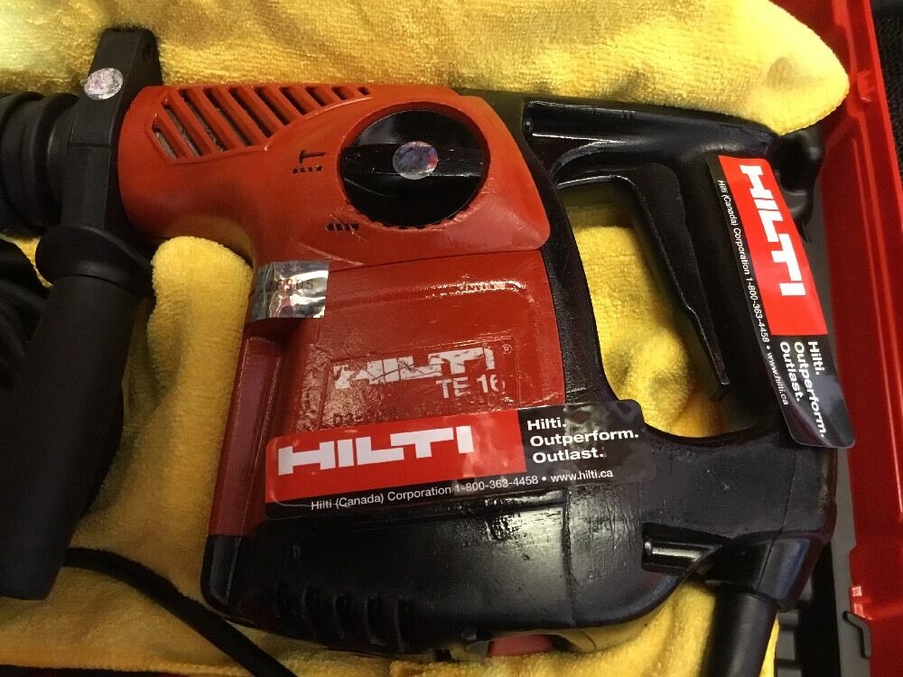 HILTI TE 16, PREOWNED, FREE ANGLE GRINDER, BITS, EXTRAS