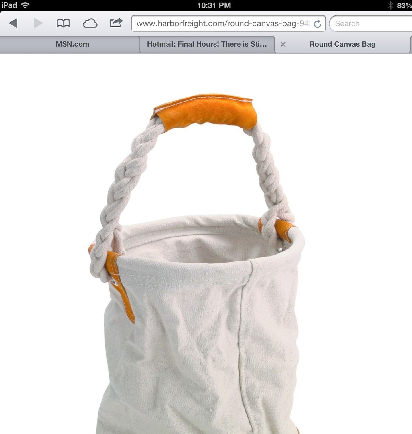 CANVAS BAG , AROUND , HEAVY DUTY