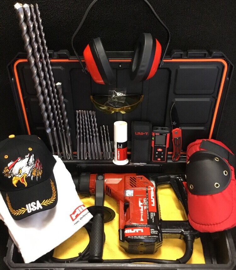 HILTI TE 25 PREOWNED, FREE LASER METER, BITS, A LOT OF EXTRA