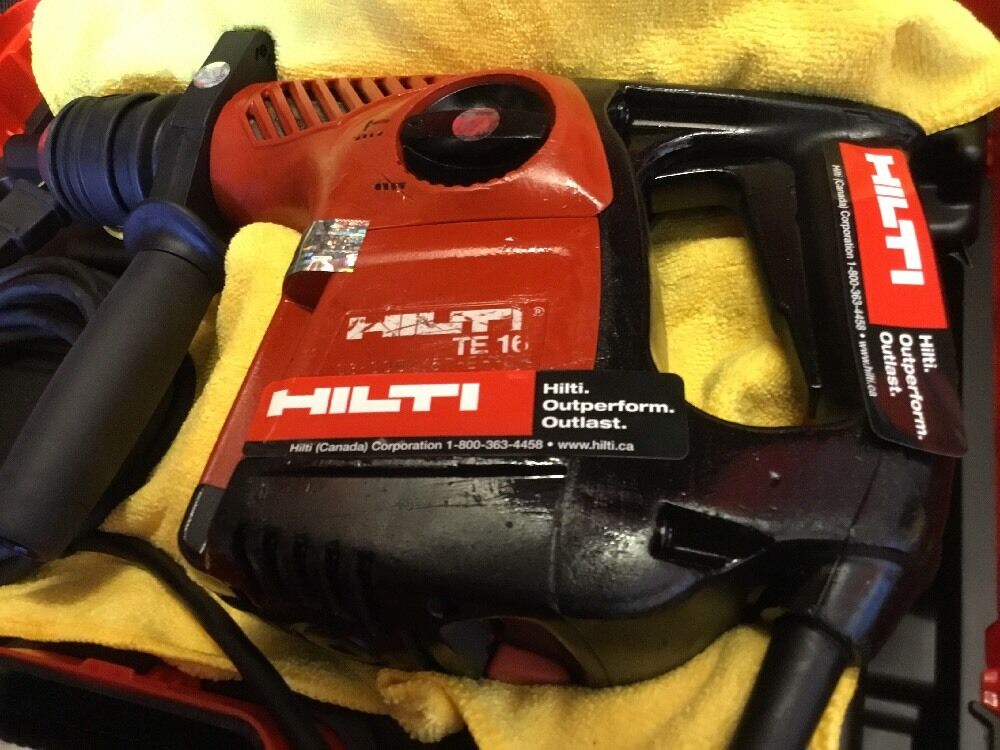 HILTI TE 16, PREOWNED, FREE ANGLE GRINDER, BITS, EXTRAS