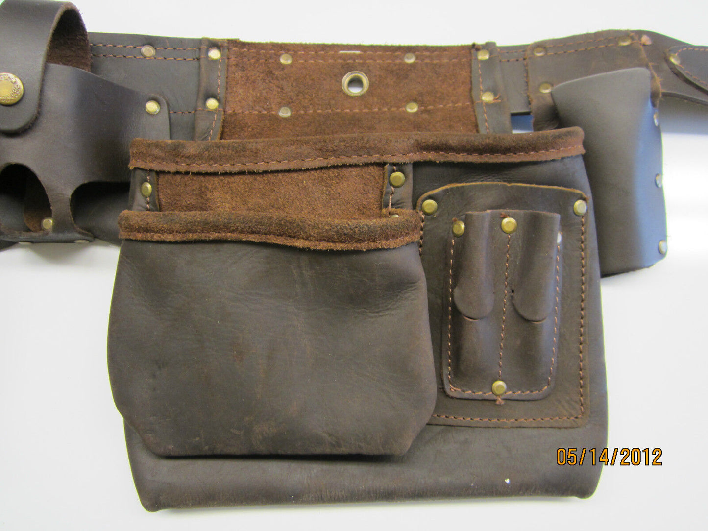 LEATHER TOOL POUCH FOR CARPENTER / ELECTRICIAN