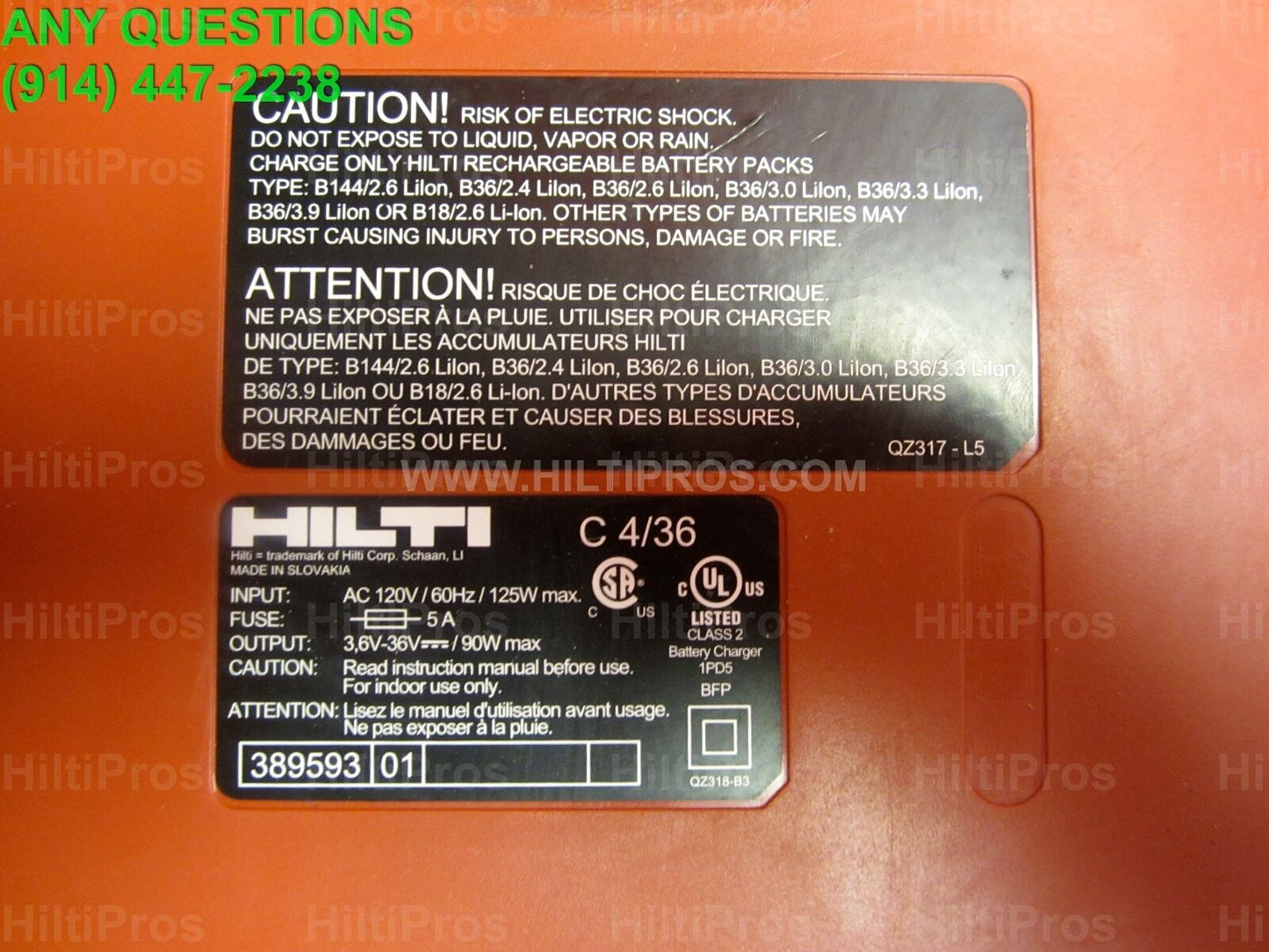 HILTI C 4/36 LITHIUM-ION BATTERY CHARGER