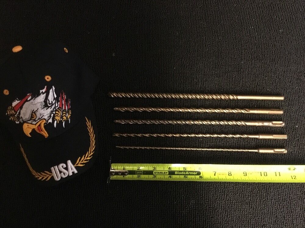 HILTI - BOSH SET OF BITS SDS PLUS 1/2", 3/8", 1/4",3/16",PREOWNED,HAT