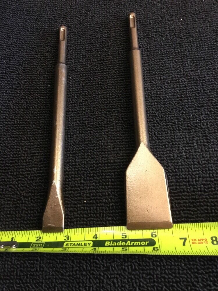HILTI -  BOSCH CHISEL SDS PLUS FLAT 1-1/2 X 9" AND 3/4" X 9"