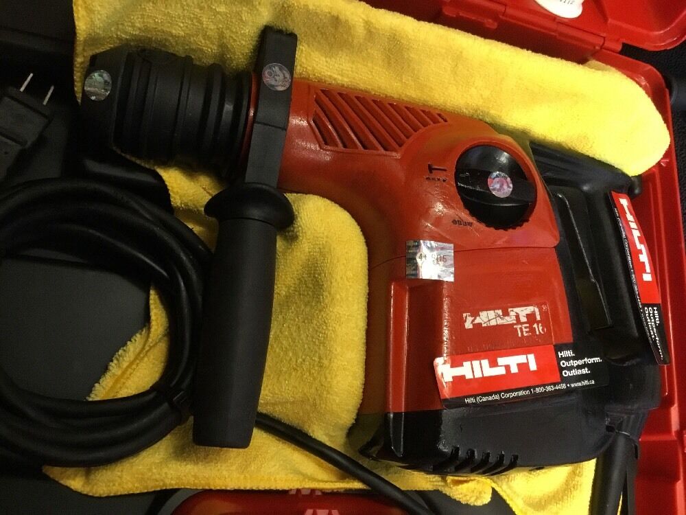 HILTI TE 16, PREOWNED, FREE ANGLE GRINDER, BITS, EXTRAS