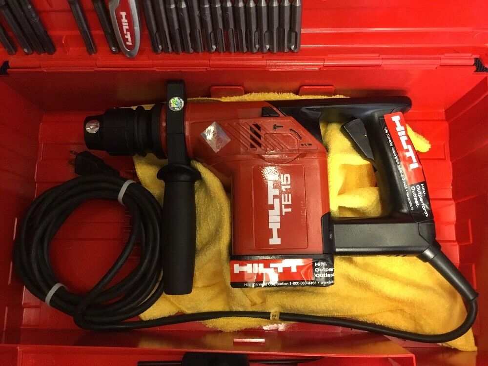 HILTI TE 15, EXCELLENT CONDITION, FREE LASER METER, BITS, AND EXTRAS