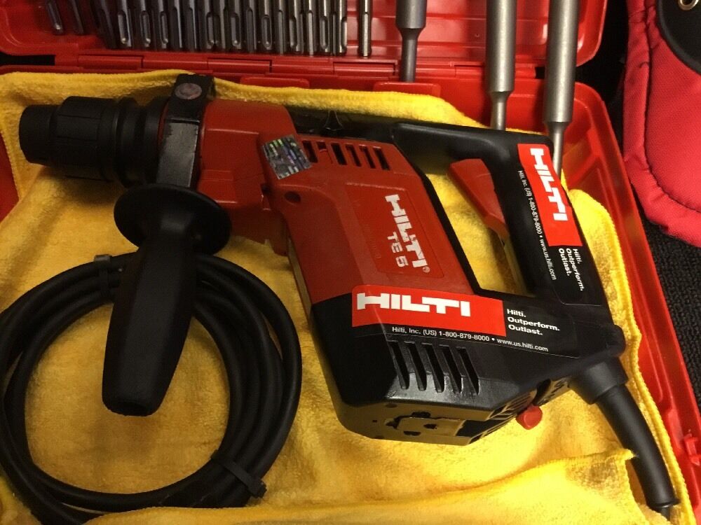 HILTI TE 5 PREOWNED, FREE BITS, LOT OF EXTRAS,