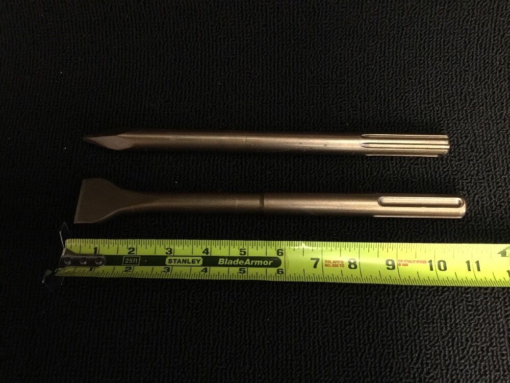HILTI CHISEL FLAT 1-1/2" X 11" PLUS POINTED 11" PREOWNED