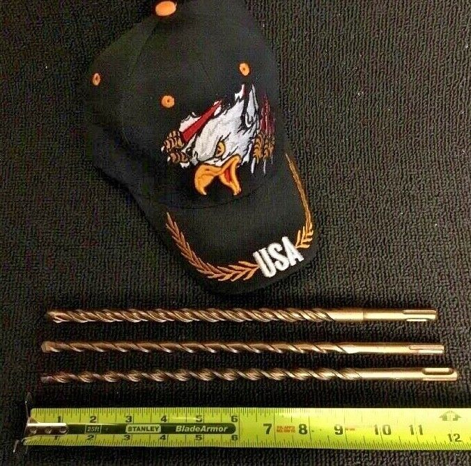 HILTI - DEWALT SET OF BITS SDS PLUS 1/4", 3/8", PREOWNED, FREE HAT