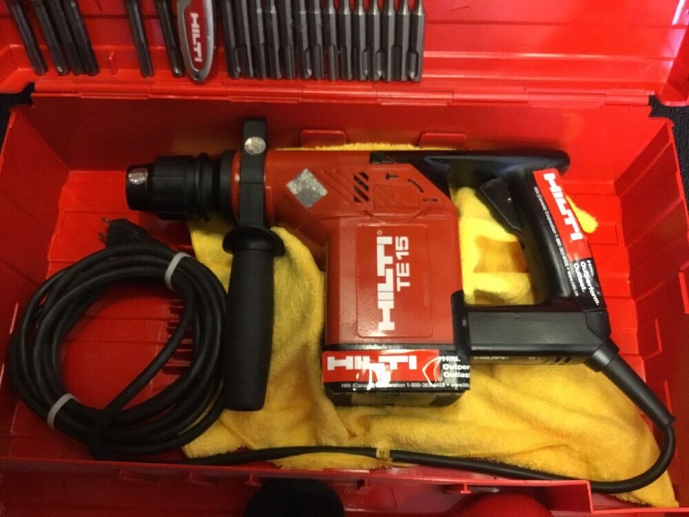 HILTI TE 15, EXCELLENT CONDITION, FREE LASER METER, BITS, AND EXTRAS