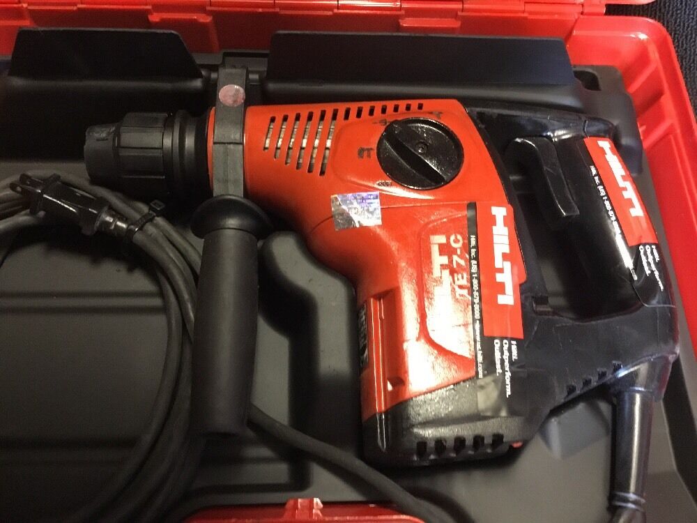 HILTI TE 7-C DRILL, PREOWNED, FREE LASER METER, BITS