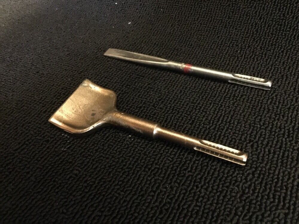 HILTI SDS PLUS CHISEL FLAT 2-1/4 X 6-3/8" AND FLAT 1/2" X 7" PREOWNED