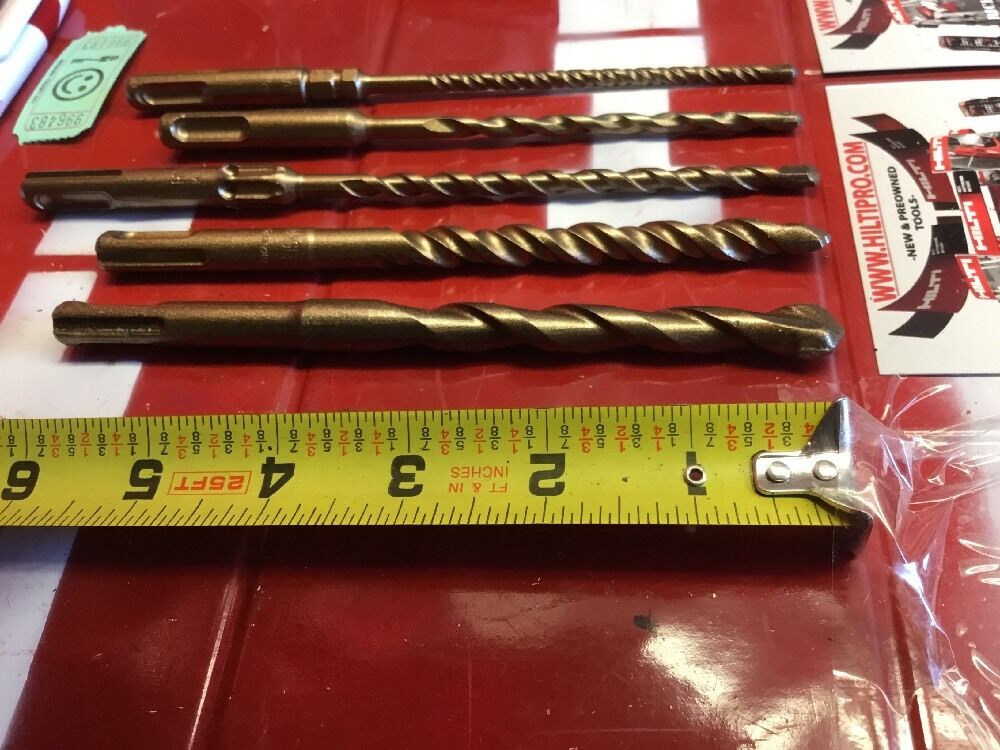HILTI DRILL BIT 1/2", 3/8", 1/4" SDS PLUS, SET OF 5