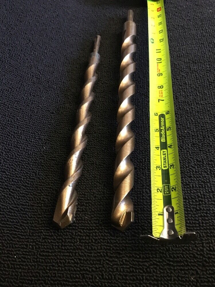 HILTI - DEWALT BITS SDS PLUS 1" X 15" AND 7/8" X 13" PREOWNED, HAT,