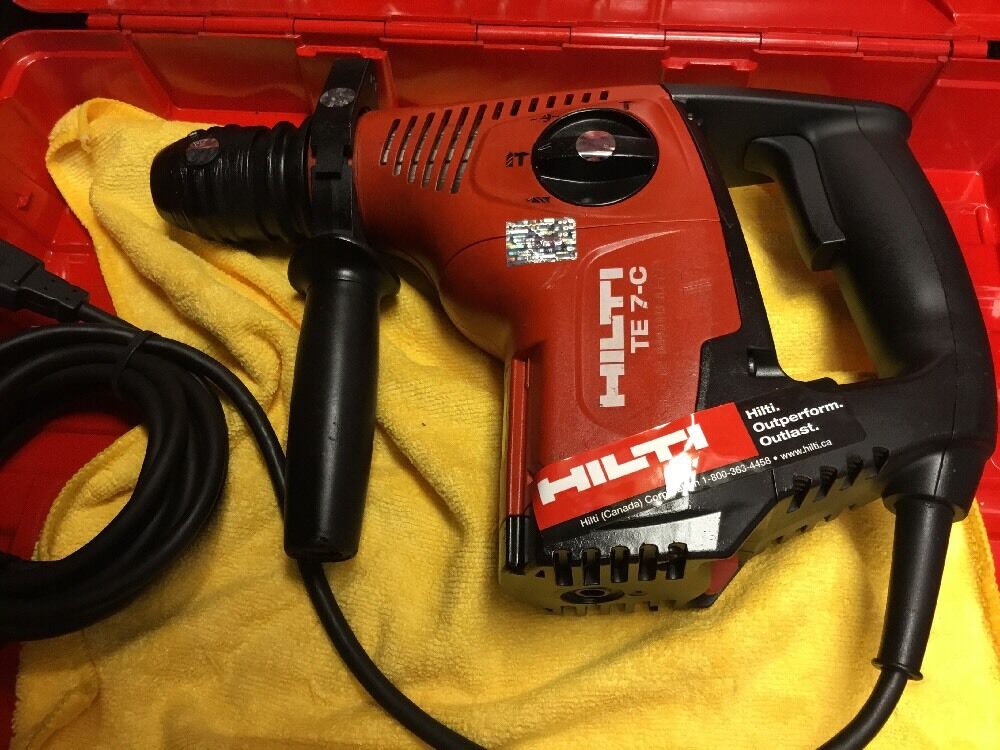 HILTI TE 7-C, PREOWNED, FREE THERMO BOTTLE, BITS AND CHISELS