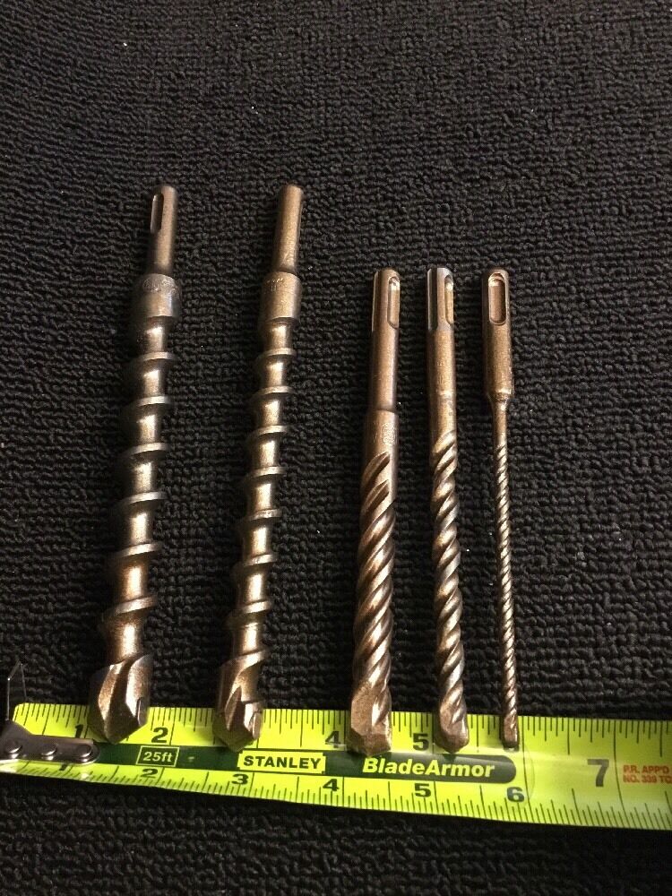 HILTI - DEWALT BITS SDS PLUS 3/4", 5/8", 1/2", 3/8", 3/16", PREOWNED
