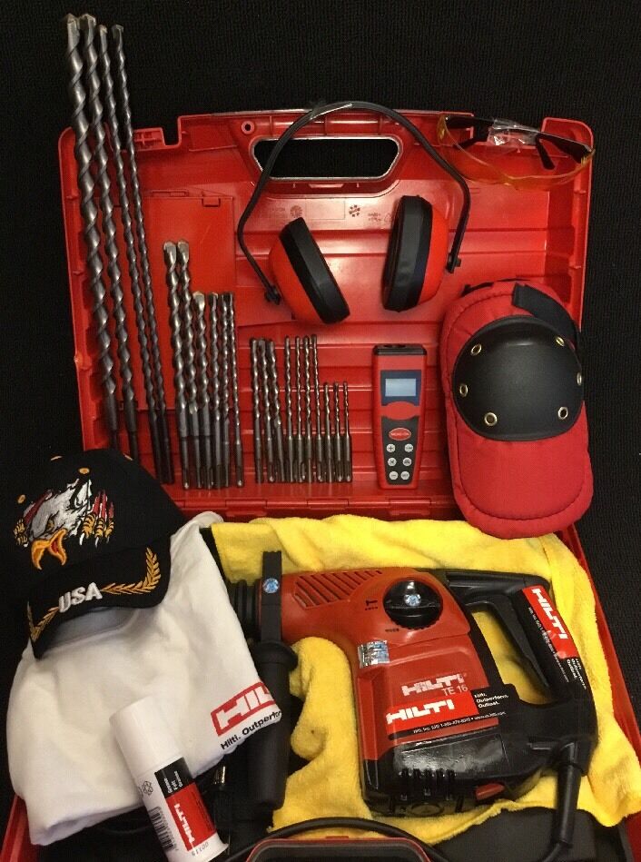 HILTI TE 16, PREOWNED, FREE LASER METER, LOT OF EXTRA