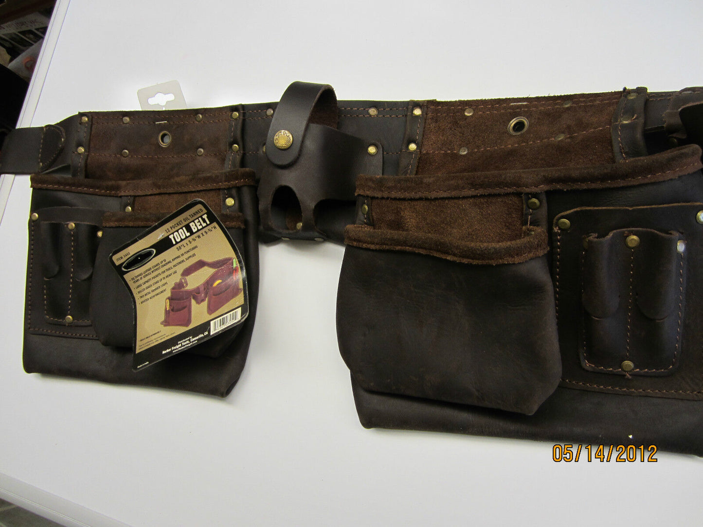 LEATHER TOOL POUCH FOR CARPENTER / ELECTRICIAN