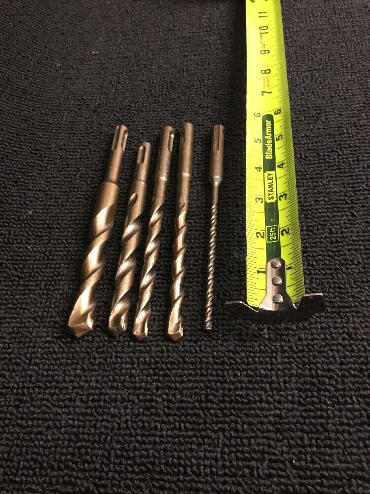 HILTI - DEWALT BITS SDS PLUS 5/8", 7/16", 3/8", 3/16", PREOWNED, HAT