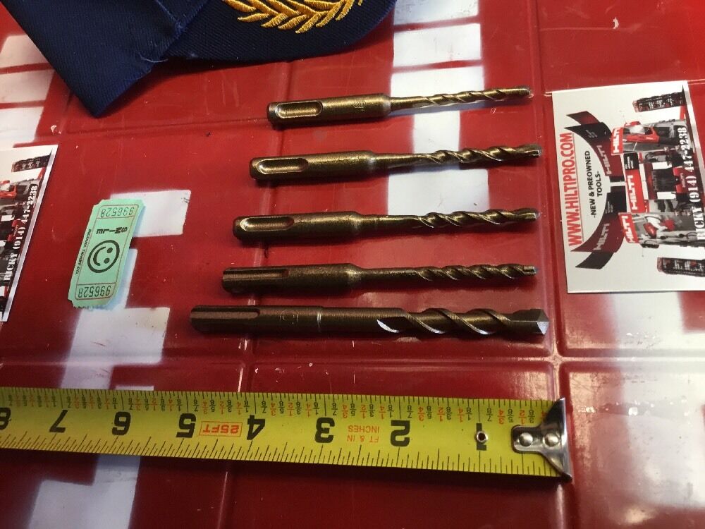 HILTI DRILL BIT 3/8", 1/4", 3/16" SDS PLUS, SET OF 5