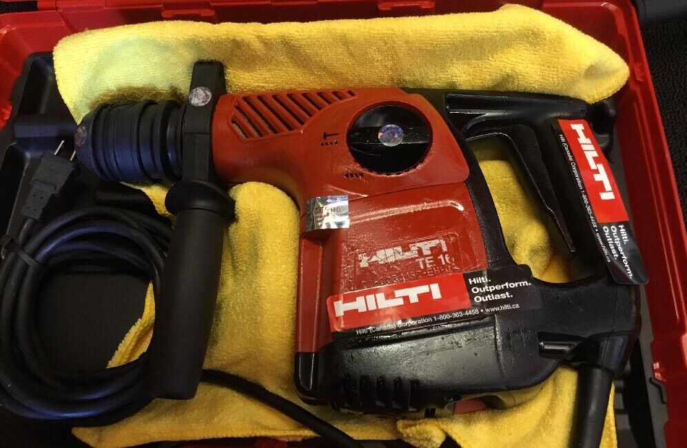 HILTI TE 16, PREOWNED, FREE ANGLE GRINDER, BITS, EXTRAS