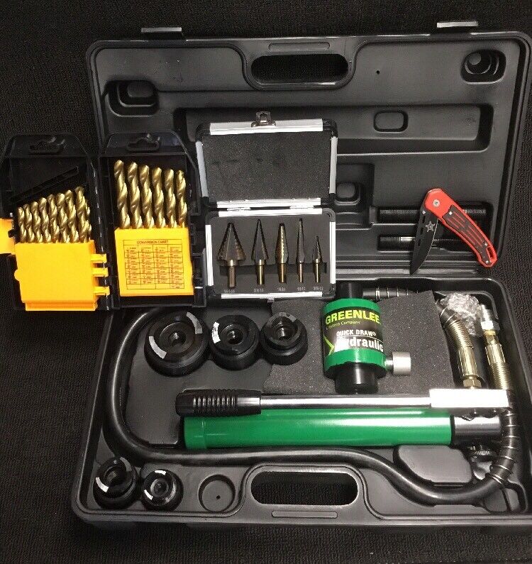 GREENLEE STYLE HYDRAULIC PUMP SET, NEW, KNOCKOUT SET,