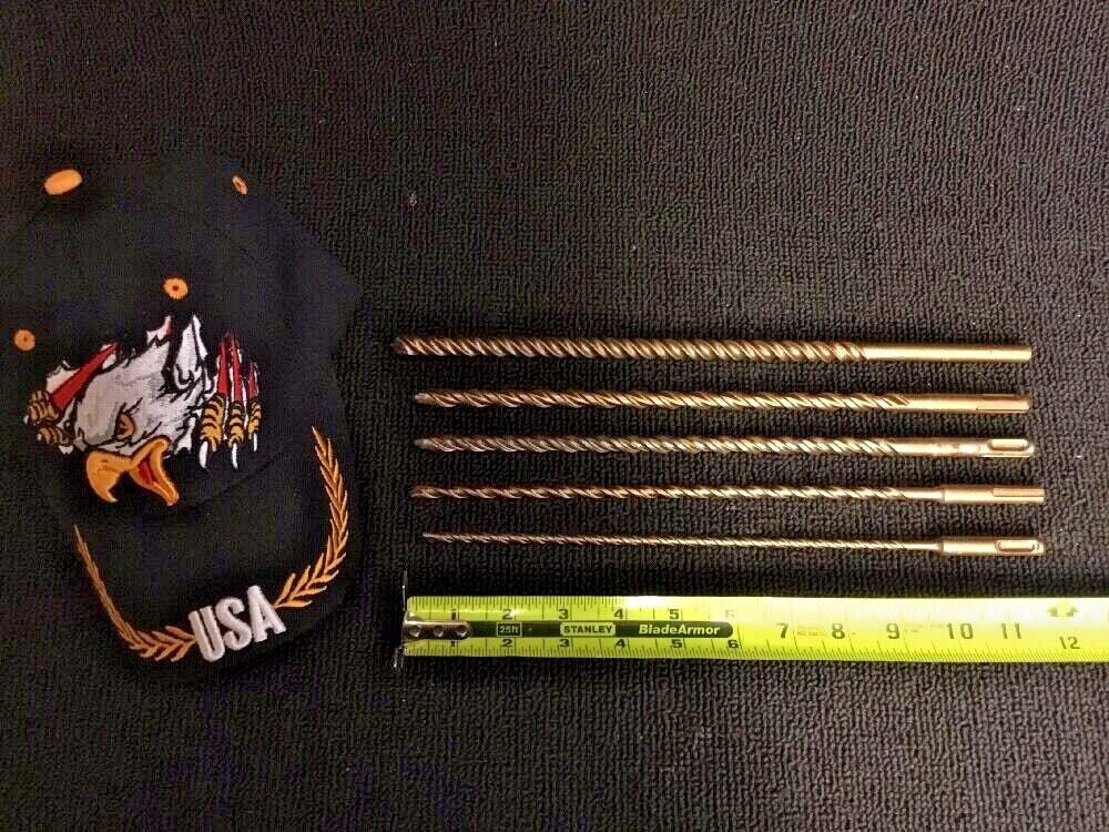 HILTI - BOSH SET OF BITS SDS PLUS 1/2", 3/8", 1/4",3/16",PREOWNED,HAT