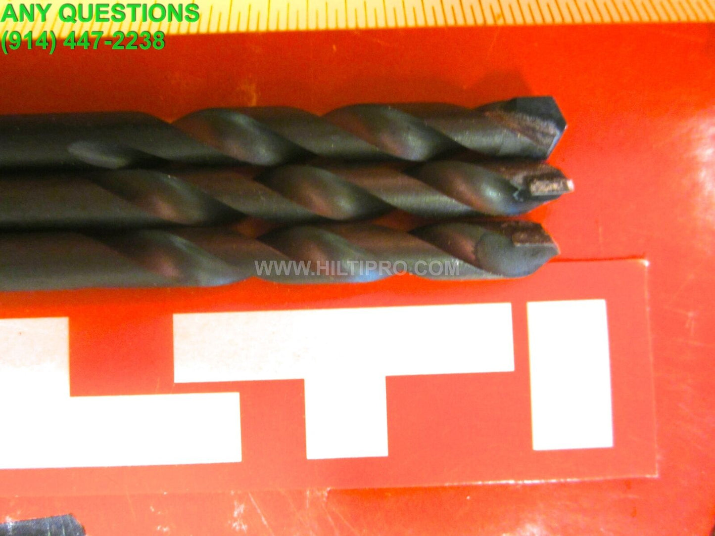 HILTI 1/4" X 4" PERCUSSION MASONRY BIT (SET OF 3), FREE PENCIL