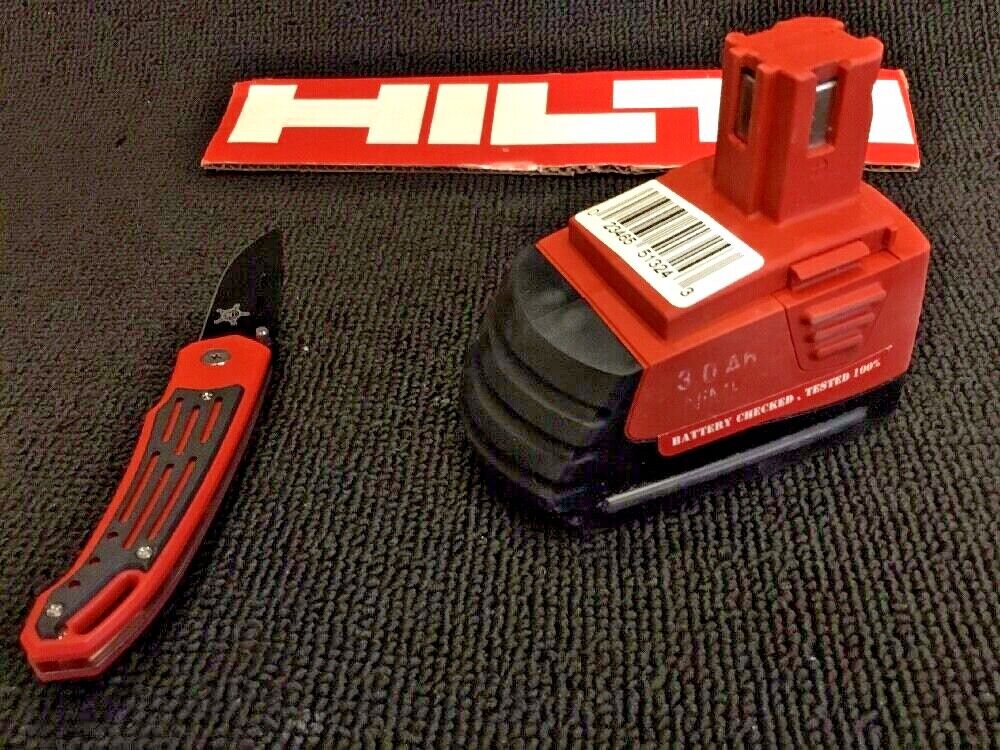 HILTI 12V BATTERY 3.0AH, PREOWNED, FREE KNIFE