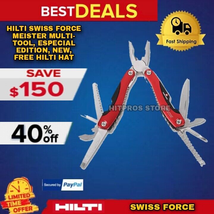 HILTI & Swiss Force Meister Multi-Tool, ESPECIAL EDITION, NEW, FREE HILTI HAT