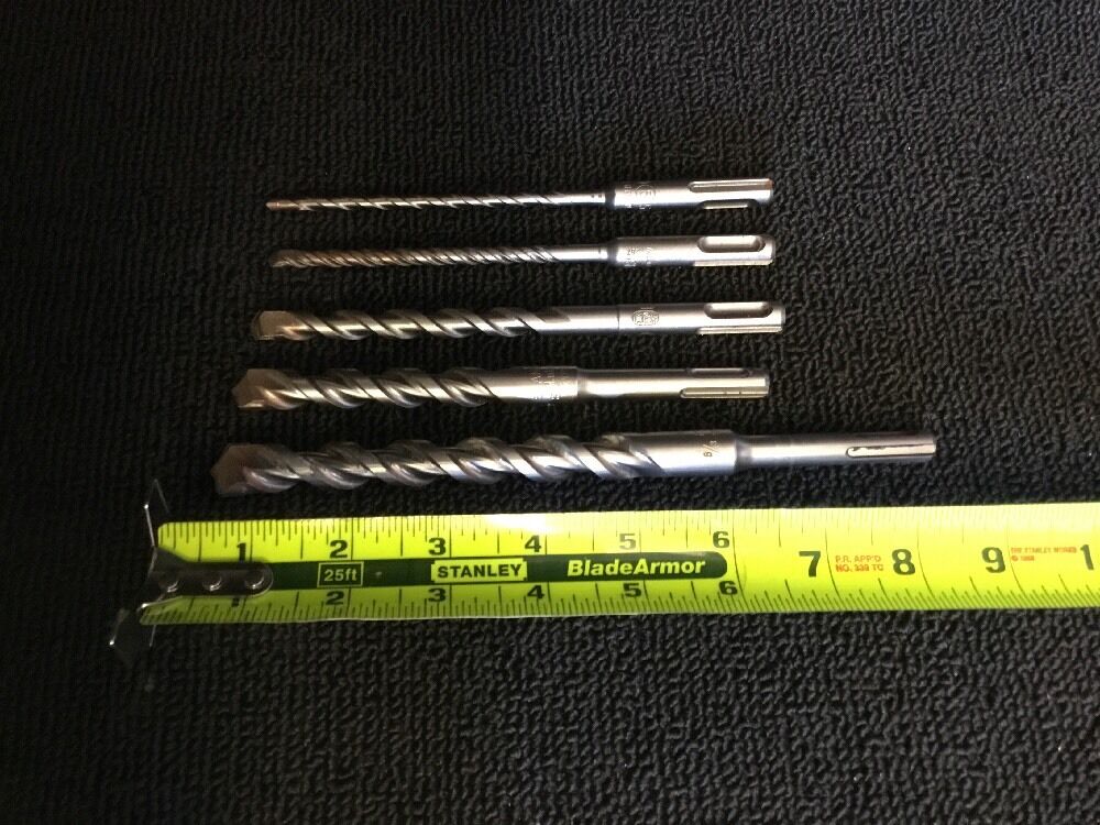 HILTI -BOSH BIT SDS PLUS, 5/8", 1/2", 3/8", 1/4", 3/16",NEW, FREE HAT