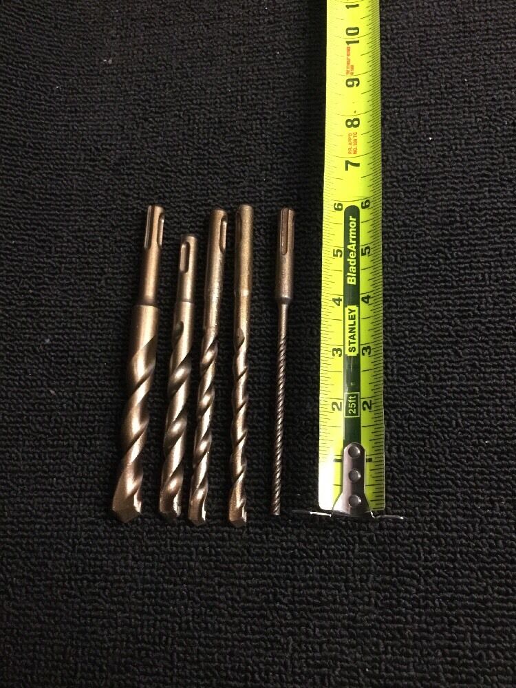 HILTI - DEWALT BITS SDS PLUS 5/8", 7/16", 3/8", 3/16", PREOWNED, HAT