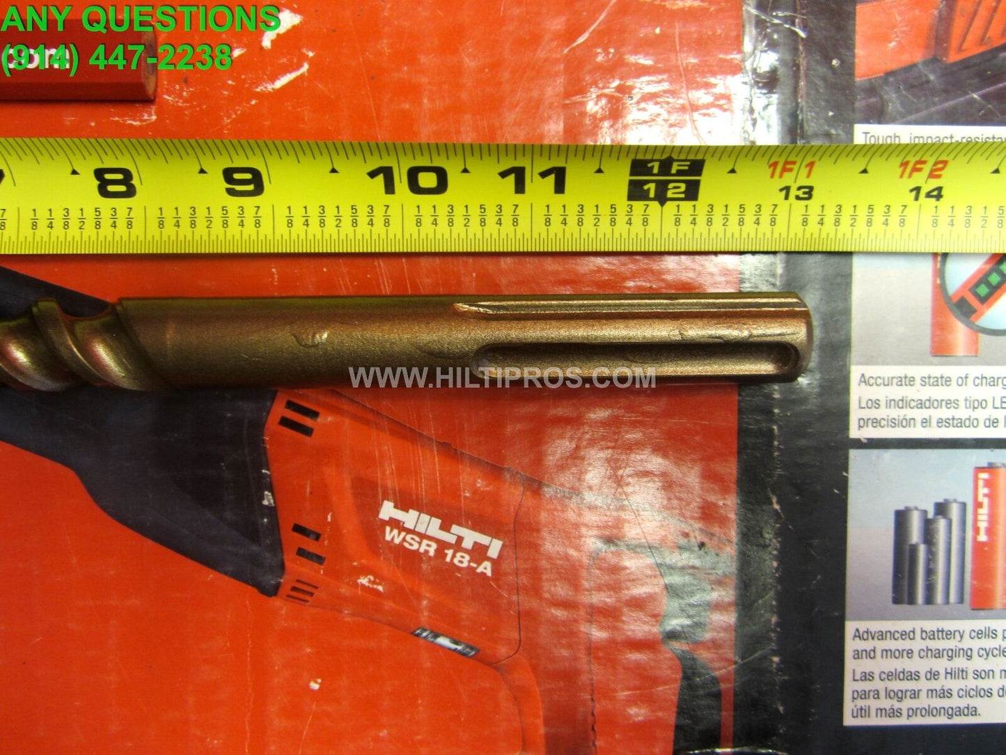 HILTI TE-YX 3/4" x 13", SDS PLUS, PREOWNED, HEAVY DUTY, FAST SHIP