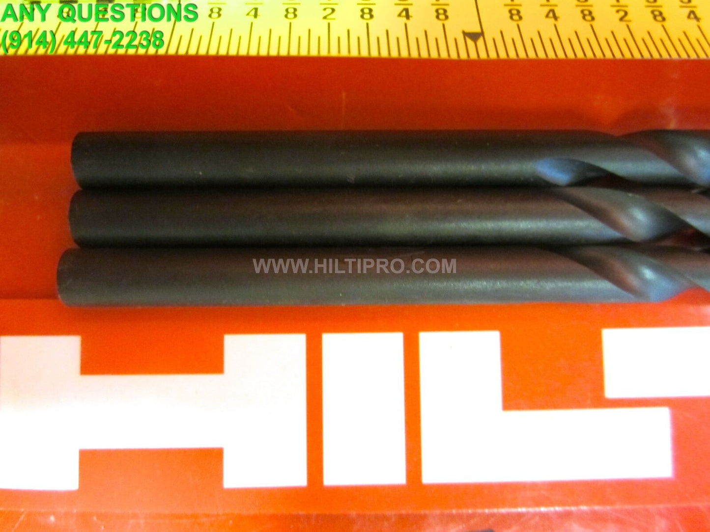 HILTI 1/4" X 4" PERCUSSION MASONRY BIT (SET OF 3), FREE PENCIL