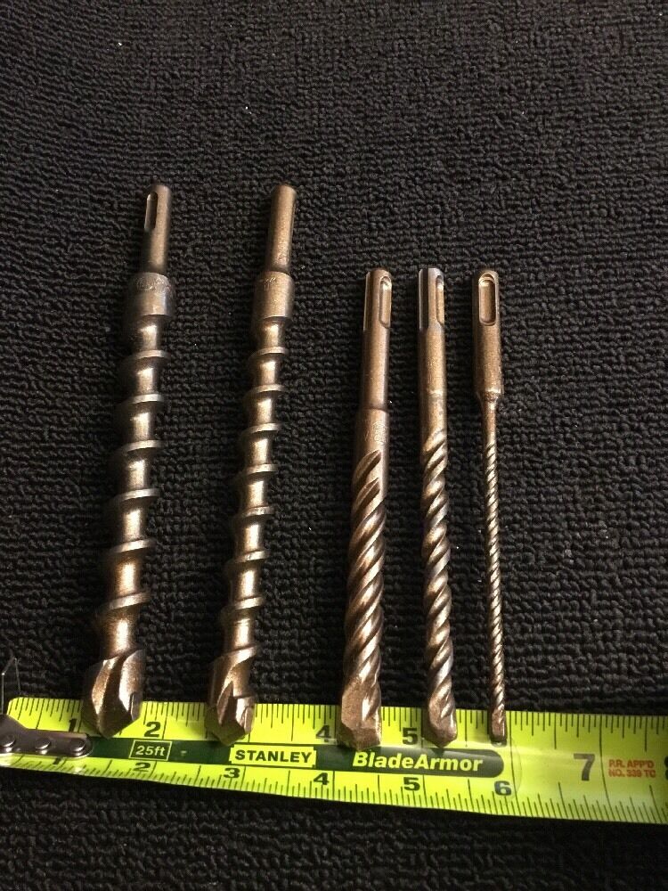 HILTI - DEWALT BITS SDS PLUS 3/4", 5/8", 1/2", 3/8", 3/16", PREOWNED