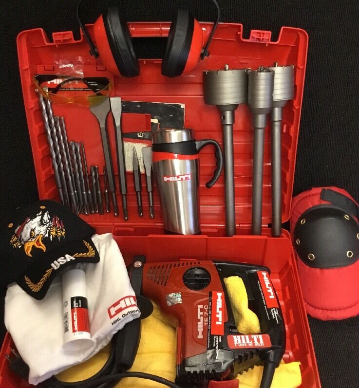HILTI TE 7-C, PREOWNED, FREE MUG, BITS AND CHISELS, PLUS EXTRAS