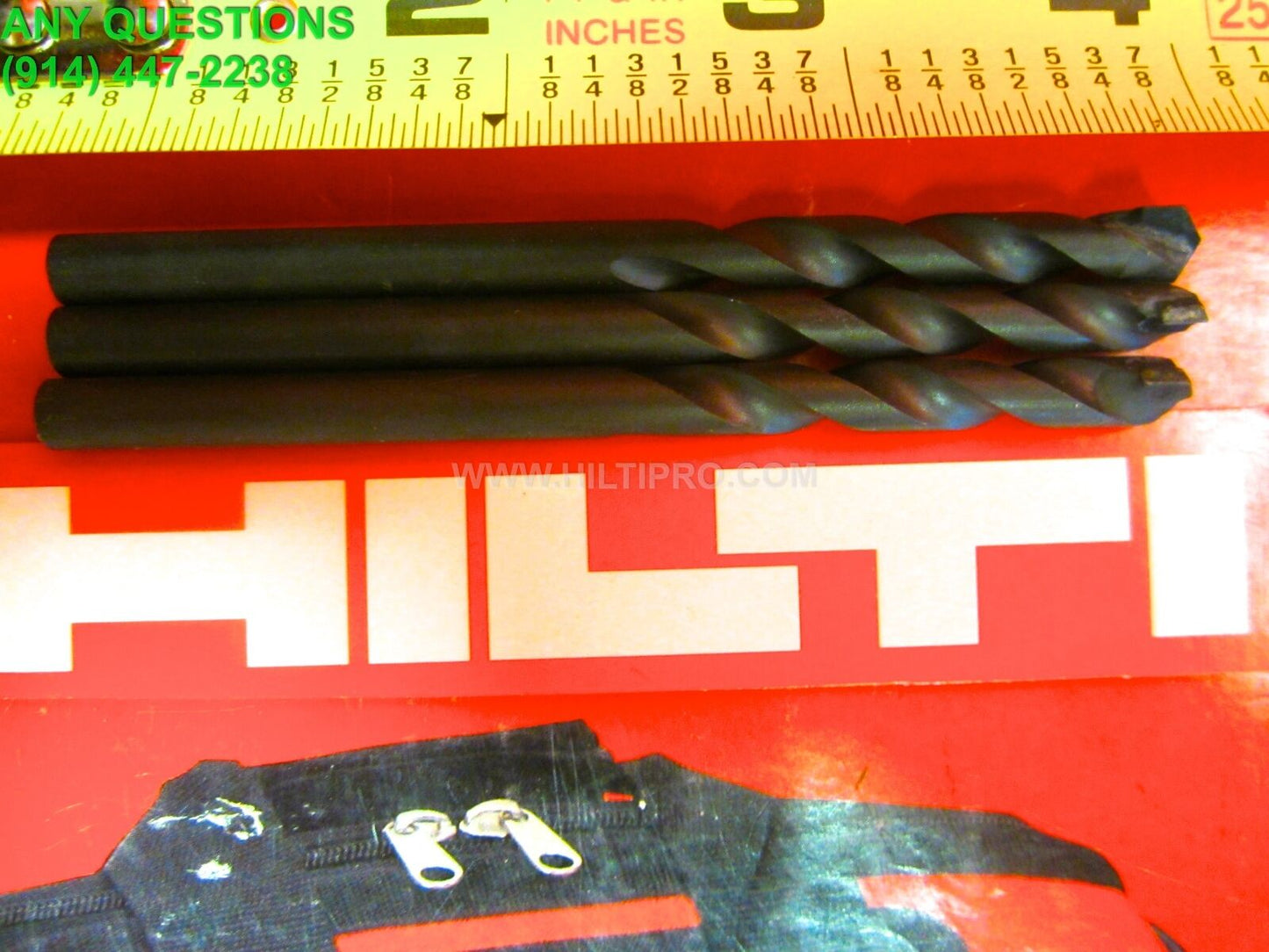 HILTI 1/4" X 4" PERCUSSION MASONRY BIT (SET OF 3), FREE PENCIL