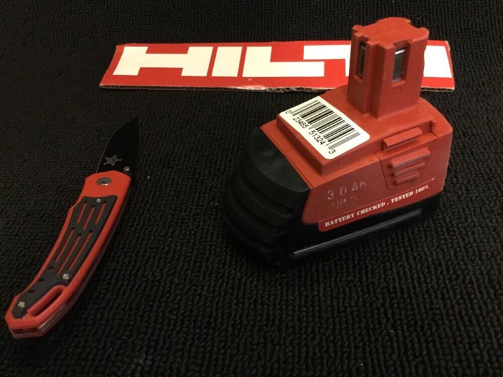 HILTI 12V BATTERY 3.0AH, PREOWNED, FREE KNIFE