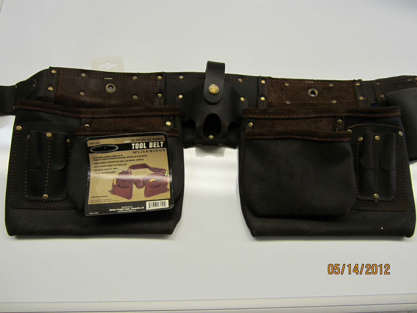 LEATHER TOOL POUCH FOR CARPENTER / ELECTRICIAN