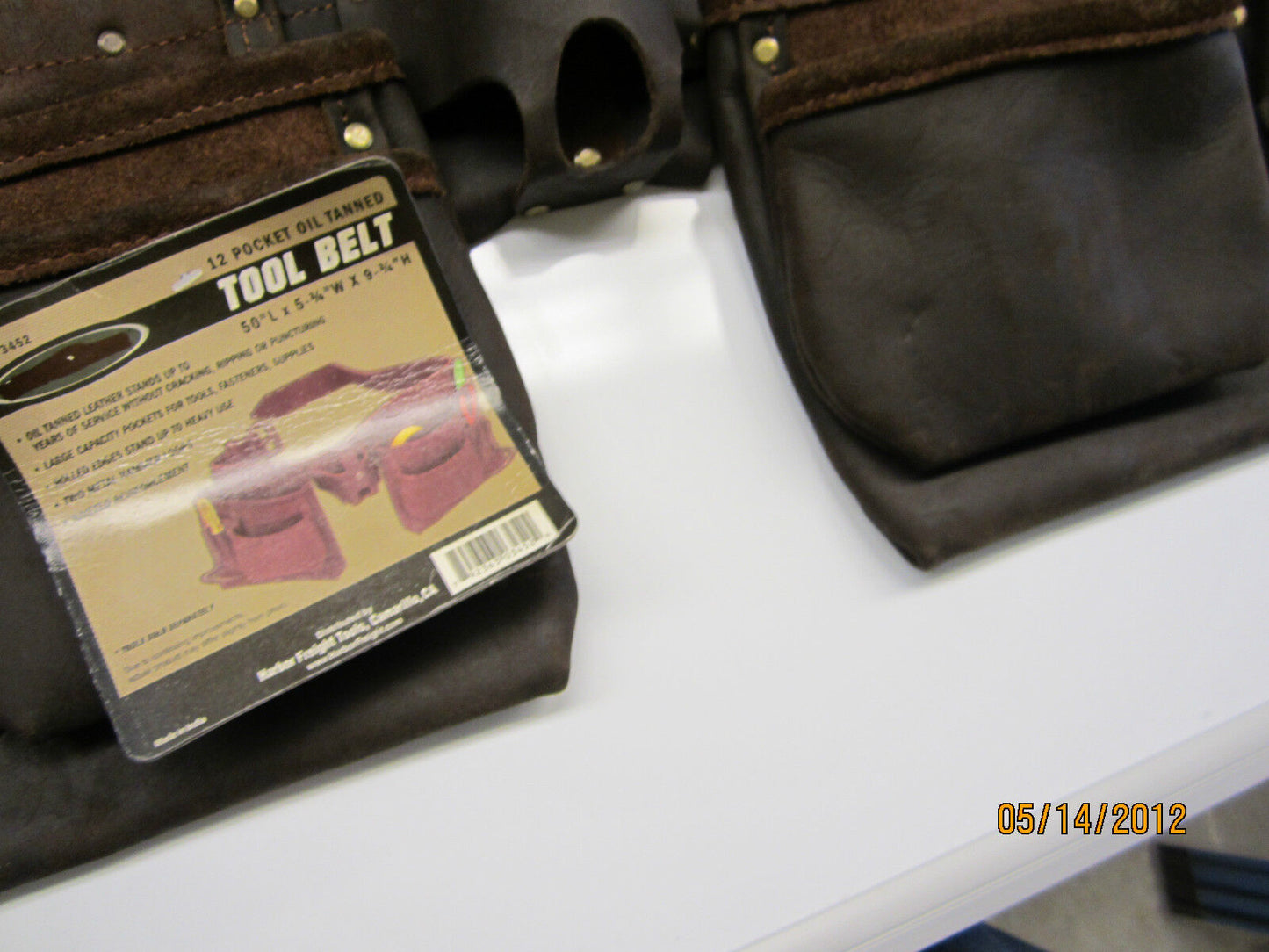 LEATHER TOOL POUCH FOR CARPENTER / ELECTRICIAN