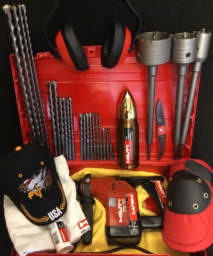 HILTI TE 15, PREOWNED, FREE THERMO, BITS, LOT OF EXTRAS