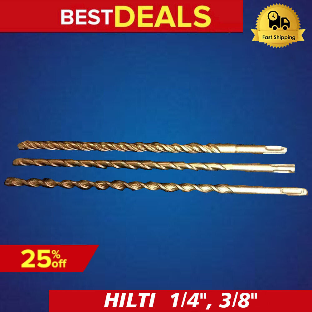 HILTI - DEWALT SET OF BITS SDS PLUS 1/4", 3/8", PREOWNED, FREE HAT