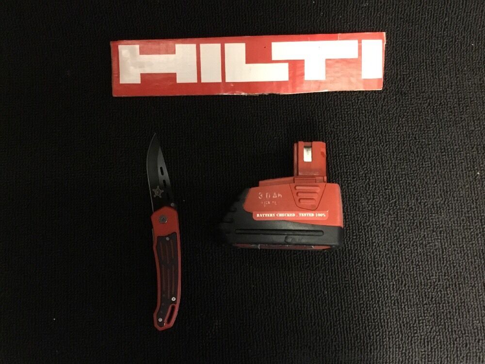 HILTI 12V BATTERY 3.0AH, PREOWNED, FREE KNIFE