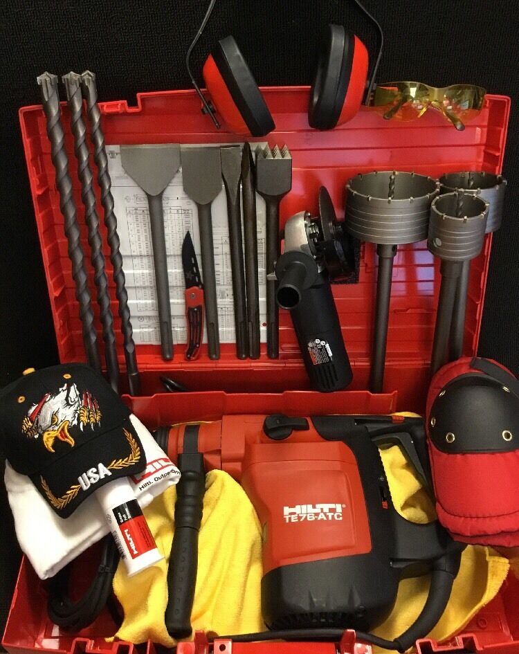 HILTI TE 76-ATC BRAND NEW, 230V, FREE ANGLE GRINDER, BITS AND CHISELS, FAST SHIP