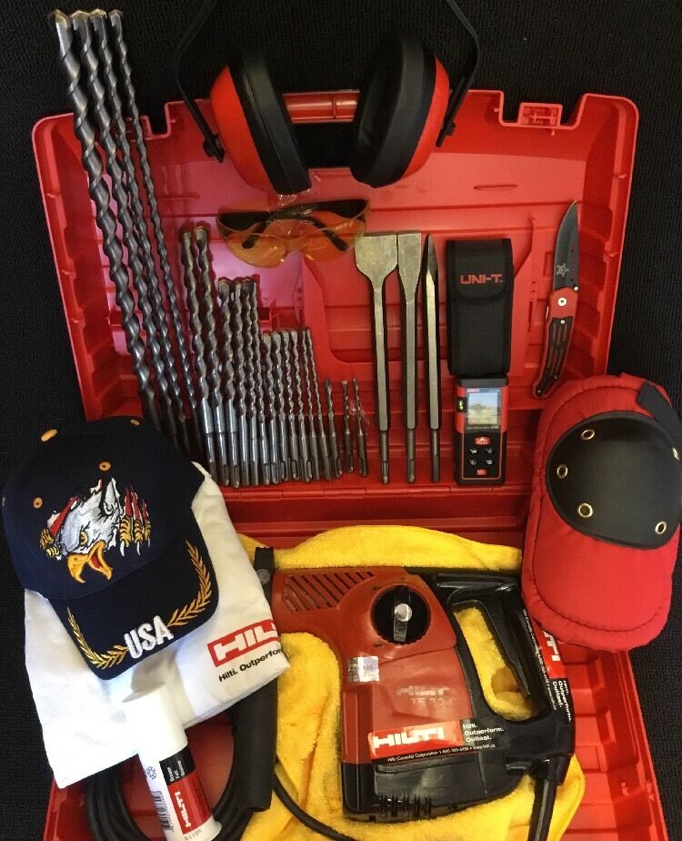 HILTI TE 30-C, PREOWNED, FREE LASER METER, BITS, LOTS OF EXTRAS