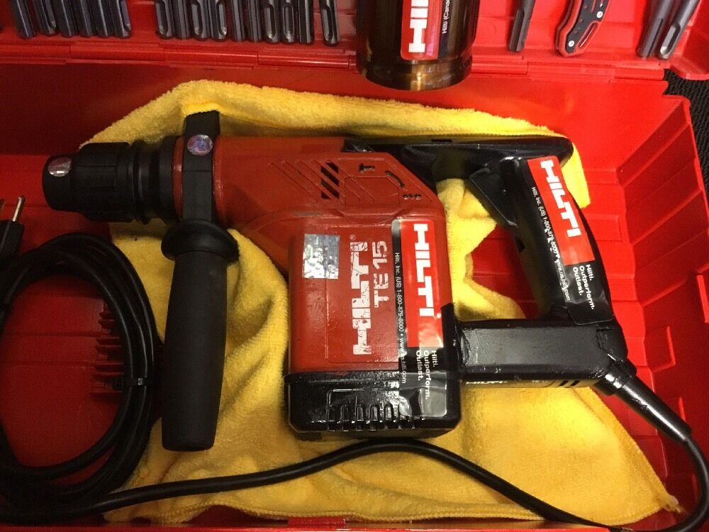 HILTI TE 15, PREOWNED, FREE THERMO, BITS, LOT OF EXTRAS