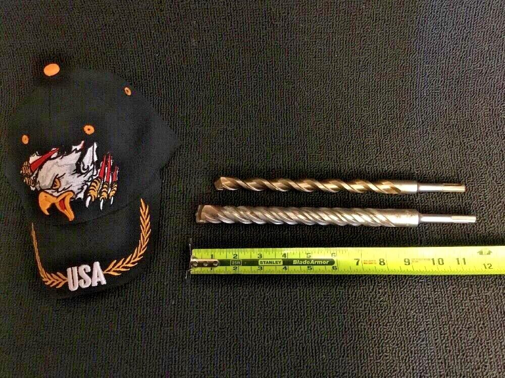 HILTI - DEWALT BITS SDS PLUS 7/8" X 12" AND 5/8" X 11" PREOWNED, HAT